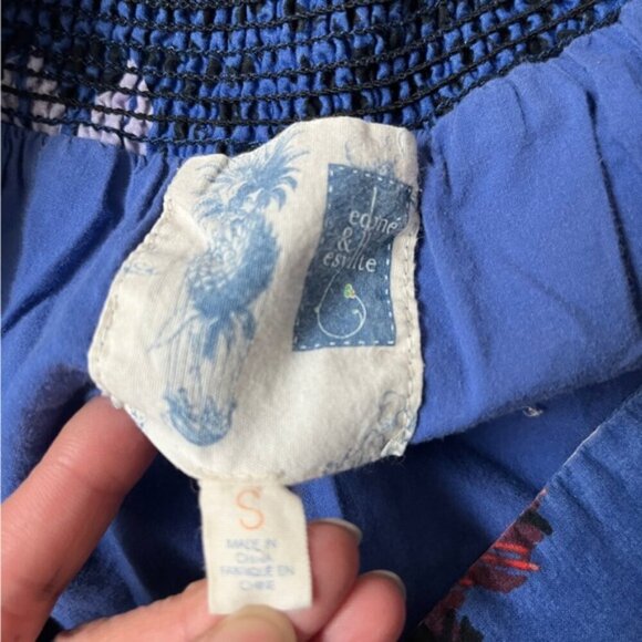 Edme & Esyllte Anthropologie Floral Cotton Printed A Line Skirt S - Picture 6 of 8